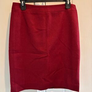 J. Crew Deep Red Pencil Skirt